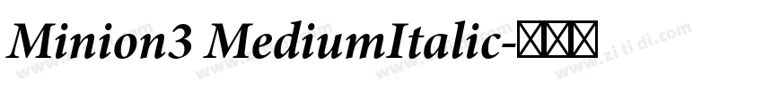 Minion3 MediumItalic字体转换